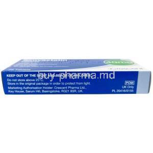 Crescent Simvastatin, Simvastatin 40 mg, Crescent Pharma, Box information, Storage