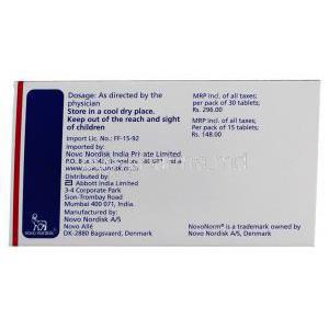 Novonorm, Repaglinide 1 Mg Box Information