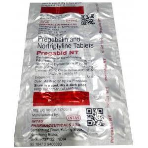Pregabid NT,  Pregabalin/ Nortriptyline