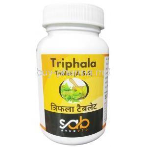 SabAyurved Triphala Extract 500 mg, 100 tablets, SabAyurved, Bottle front view