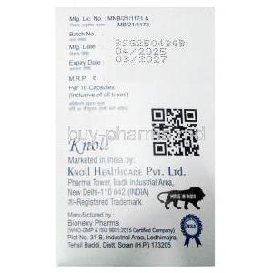 Isotrenol-10,Isotretinoin 10 mg, Knoll Healthcare, Box information, Mfg date, Exp date