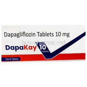 DapaKay, Dapagliflozin 10 mg, Kachhela Medex, Box front view