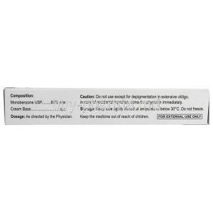 Beno-Ash 60% Cream, Monobenzone 60%, Cream 30g, Asher Pharmaceuticals, Box information, Composition, Storage
