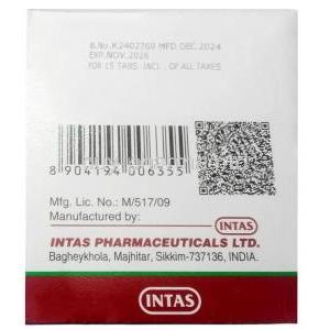 Intacoxia-90, Etoricoxib 90 mg, Intas Pharmaceuticals, Box information