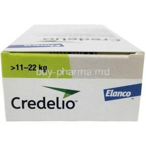 Credelio, Lotilaner 450mg for Dogs (11 kgs-22 kgs) 6 chewable tablets, Elanco GmbH, Box top view