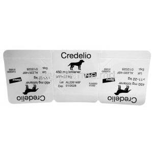 Credelio, Lotilaner 450mg for Dogs (11 kgs-22 kgs) 6 chewable tablets, Elanco GmbH, Blisterpack information