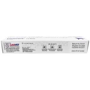 Visiocare Ophthalmic Ointment for Dogs, Cyclosporine 2 mg per gram, 5 g, SAVA Healthcare, Box information, Manufacturer, Direction for use