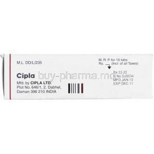 Risnia MD, Generic  Risperdal,  Risperidone Box Manufacturing Information