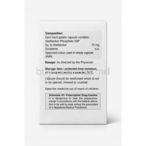 Oseltash, Oseltamivir 75 mg, Asher Pharmaceuticals, Box information, Storage