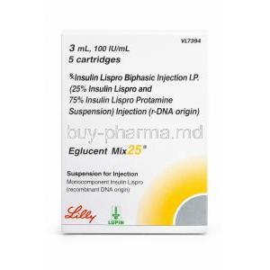 Eglucent Injection Cartridge, Insulin