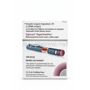 Eglucent Kwikpen, Insulin