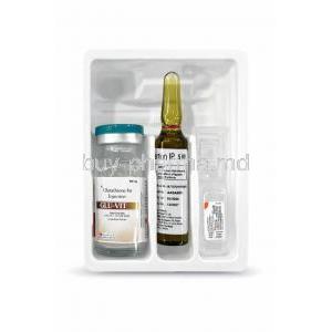 Gluvit Injection, Glutathione 600mg, Vial 5 mL, Vial set