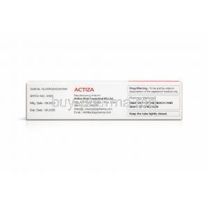 Actiza Nitroglycerin Ointment, Nitroglycerin 0.2%, Ointment 30 g, Actiza, Box information