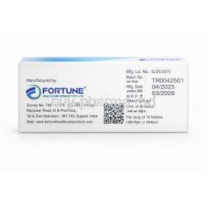 Raloforce, Raloxifene 60 mg,Fortune Healthcare Pvt., Ltd, Box information, Mfg date, Exp date