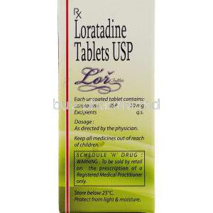 Lor, Generic  Claritin,  Loratadine 10mg Box Information