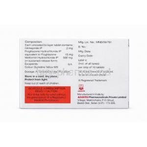 Triglimiprex 2, Glimepiride, Pioglitazone, Metformin (Aristo), Box Information