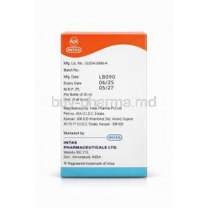 Easypet Suspemsion, Pyrantel Pamoate 14.4 mg / Febantel 15 mg, Oral suspension, Intas Pharma, Box information, Mfg date, Exp date