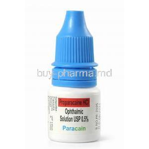 Paracain Ophthalmic Solution, Proparacaine 0.5%, Ophthalmic Solution 5 mL, Sunways India, Bottle