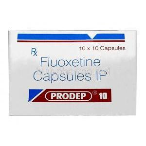 Prodep, Fluoxetine 10mg, capsule, Sun Pharmaceutical Industries, Box front view
