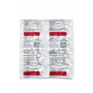 Pramirol-0.125, Pramipexole 0.125 mg, Intas Pharma, Sheet information, Caution, Manufacturer