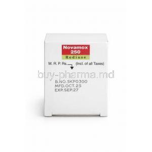 Novamox 250 Rediuse Oral Suspension, Amoxycillin 250 mg, Oral Suspension, Cipla, Box information, Mfg date, Exp date