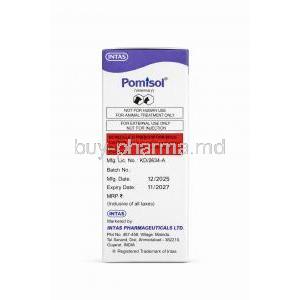 Pomisol Ear Drops 15ml (Intas), Box side view