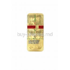 Tamsooth 0.4, Tamsulosin Hydrochloride 0.4 mg Tablets, Blister pack back view