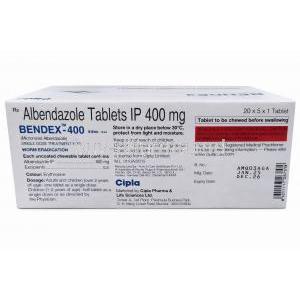 BENDEX 400, Albendazole 400 mg, Product information
