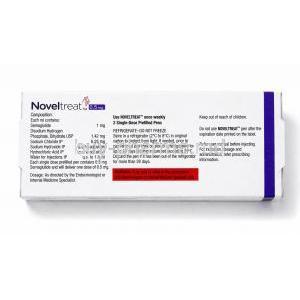 Noveltreat Pen Injection, 2 single dose prefilled pens of 0.5 mg 0.5mL, Sun Pharma, Box information