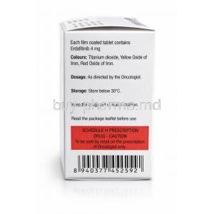 Erdanat-4, Erdafitinib 4 mg, 28 tablets(Bottle), Natco Pharma, Box information, Caution