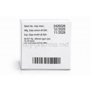 Erdanat-4, Erdafitinib 4 mg, 28 tablets(Bottle), Natco Pharma, Box information, Mfg date, Exp date