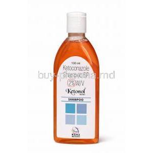Ketonol Shampoo, Ketoconazole 2%,Shampoo 100 mL, Nanz Med Science Pharma Ltd, Bottle