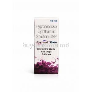 Eyemist Forte Eye Drops, Hydroxypropylmethylcellulose, Box front view