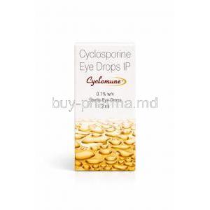 Cyclomune Eye Drops, Cyclosporine 0.1%, 3 ml, Box