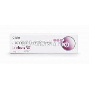 Ludura cream, Luliconazole 1%, Cream 50 g, Cipla, Box back view