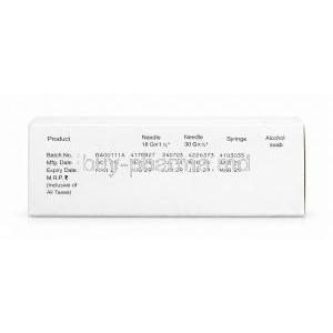 Anyra Injection for Intravitreal Use, Aflibercept 2 mg 0.05 mL, Vial, Zydus Cadila, Box information, Exp date