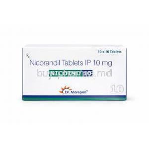 Nicoind 10, Nicorandil 10 mg, Box