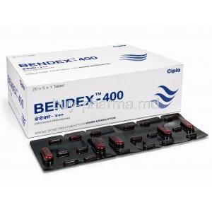 Bendex 400, Albendazole 400 mg, Cipla, Box, Blisterpack