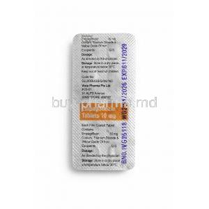 Empagliflozin 10 mg (Vista),Empagliflozin 10 mg, Vista Pharma, Blisterpack information