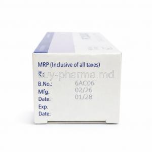 Benzac AC Gel, Benzoyl Peroxide 2.5%, Box side view