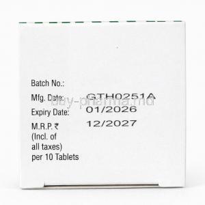 Vortidif 20, Vortioxetine 20mg, Sun Pharmaceutical, Box information, Mfg date, Exp date