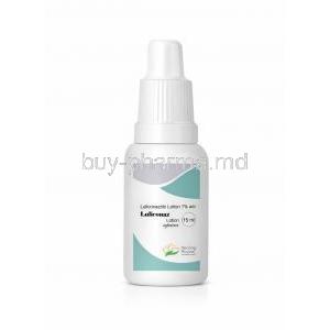 Luliconaz Lotion, Luliconazole 1%, Lotion 30 mL, Healing Pharma India Pvt Ltd, Bottle front view