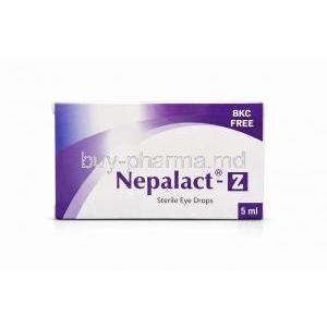 Nepalact-Z Eye Drop, Nepafenac 0.02%, Eye Drop 5 mL(BCK Free), Sun Pharma, Box front view