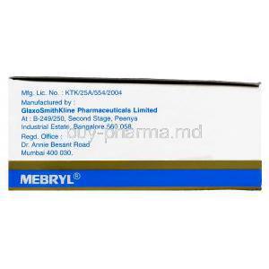 Mebryl,  Embramine Gsk Information