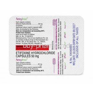Anxyfree, Etifoxine 50 mg, Intas Pharma, Blisterpack information