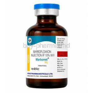 Marbomet Injection, Marbofloxacin 10%, Vial 30 mL, Intas Pharma,Vial
