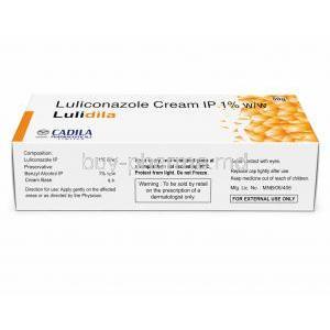 Lulidila, Luliconazole cream 1% 50g, Product information