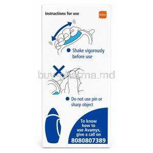 Avamys Nasal Spray, Fluticasone Furoate, Instructions for use
