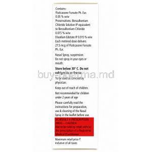 Avamys Nasal Spray, Fluticasone Furoate, Composition & Dosage