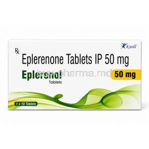 Eplerenol, Eplerenone 50 mg, Box front view